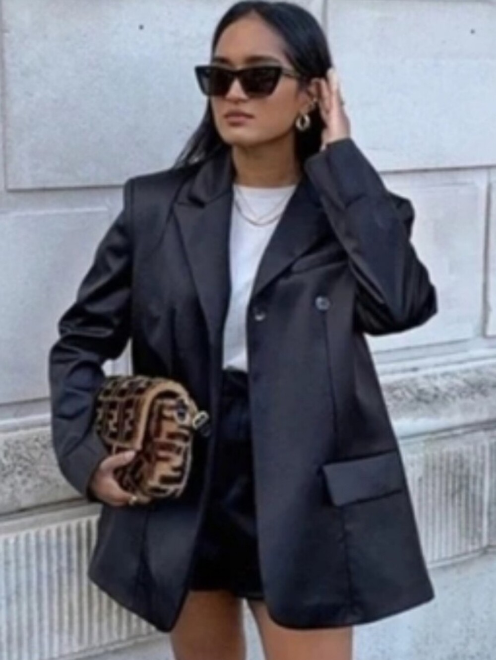 Zara Satin Blazer Black Size XS - Picture 2 of 15
